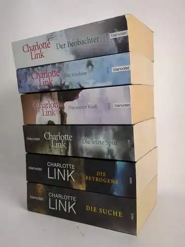 6 Bücher Charlotte Link: Suche, Spur, Betrogene, Verehrer, Beobachter, Kind