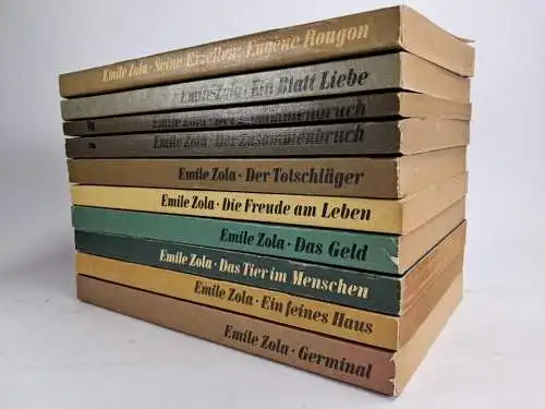 10 Bücher Die Rougon-Macquart, Zola, Emile, Rütten & Loening, Germinal, Leben...