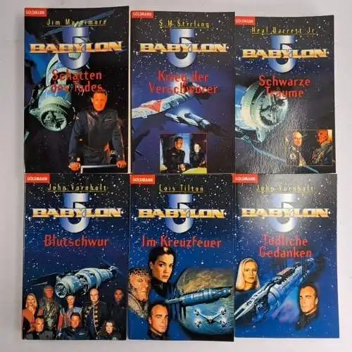 6 Bücher Babylon 5:  Blutschwur; Im Kreuzfeuer; Tödliche Gedanken; Schwarze ...