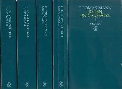 Buch: Mann, Thomas, Reden und Aufsätze, 4 Bände, 1990, Fischer Verlag, gebraucht