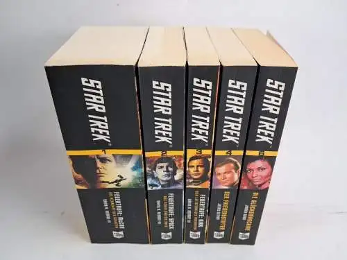 5 Bücher Star Trek The Original, Feuertaufe, Friedensstifter, Glücksmaschine