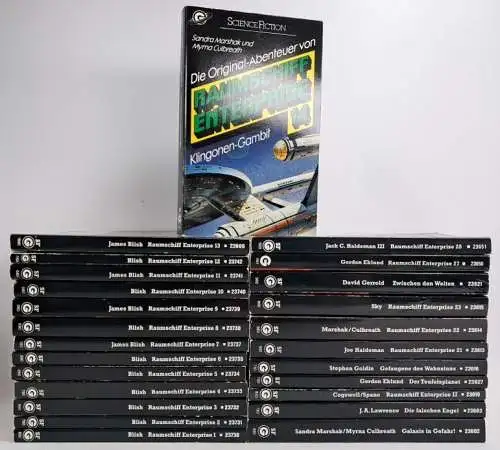 25 Bücher Raumschiff Enterprise, Nr. 1-17, 19-23, 26-28, Goldmann Verlag