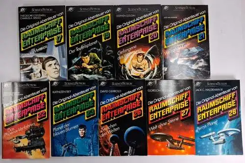 25 Bücher Raumschiff Enterprise, Nr. 1-17, 19-23, 26-28, Goldmann Verlag