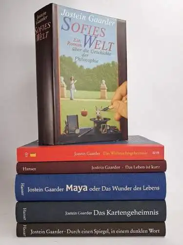 6 Bücher Jostein Gaarder: Weihnachtsgeheimnis, Sofie, Maya, Kartengeheimnis ...