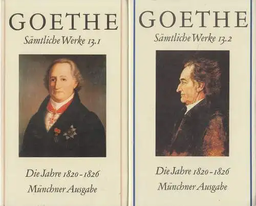 Buch: Die Jahre 1820-1826 Goethe, Werke Band 13, 2 Bände, Münchner Ausgabe