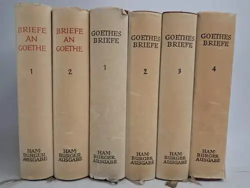 Buch: Goethes Briefe (4 Bände) + Briefe an Goethe (2 Bände), Hamburger Ausgabe