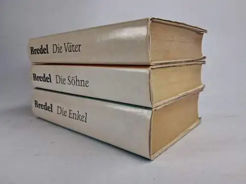 3 Bücher Willi Bredel: Die Väter / Die Söhne / Die Enkel, Aufbau Verlag, 1979/80