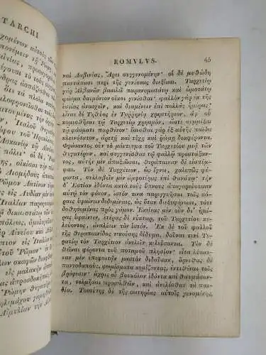 Buch: Plutarchi Vitae Parallelae. Tomus I, Plutarch, 1812, Carl Tauchnitz