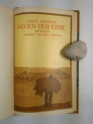 Buch: Segen der Erde, Roman. Hamsun, Knut. 1927, Langen Müller Verlag