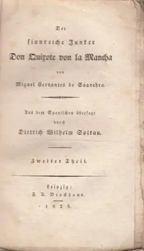 Buch: Der sinnreiche Junker Don Quixote von la Mancha -... Cervantes Saavedra