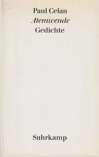 Buch: Atemwende, Gedichte, Paul Celan, 1968, S. Fischer Verlag, gebraucht, gut