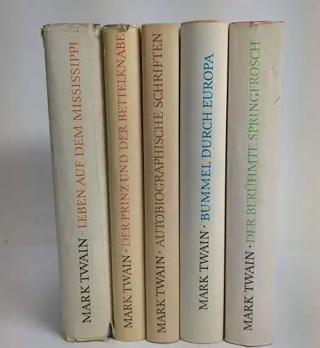 5 Bücher Mark Twain Romane, Prinz, Bettelknabe, Springfrosch, Mississippi ...