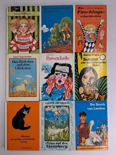 9x Die kleinen Trompeterbücher, Der Kinderbuchverlag, Roller, Faxenburg, Bastian