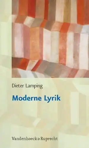 Buch: Moderne Lyrik, Dieter Lamping, 2008, Vandenhoeck & Ruprecht, signiert