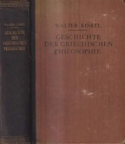 Buch: Geschichte der Philosophie, Walter Kinkel, 1906, Töpelmann, 2 Bände in 1