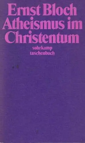 Buch: Atheismus im Christentum, Bloch, Ernst, 1977, Suhrkamp, gebraucht, gut