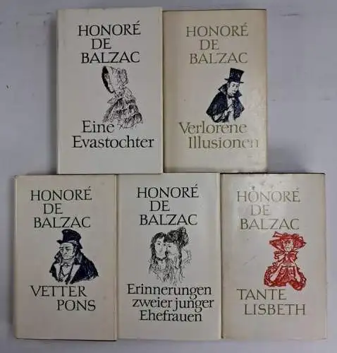 5 Bücher Die menschliche Komödie, Balzac, Aufbau, Tante Lisbeth, Vetter Pons ...