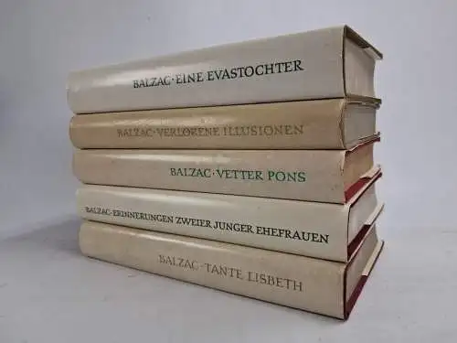 5 Bücher Die menschliche Komödie, Balzac, Aufbau, Tante Lisbeth, Vetter Pons ...