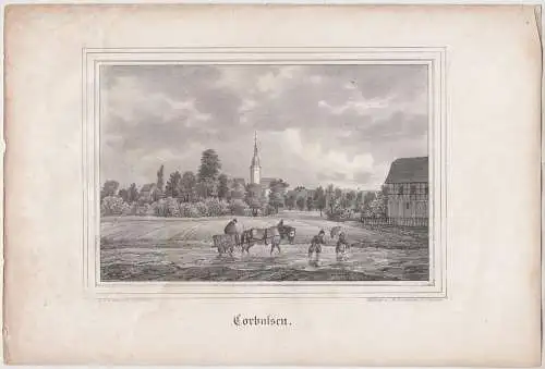 Corbussen. Original-Lithographie, J. F. W. Wegener, um 1843, Renner u. Ketzschau