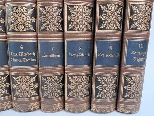 Buch: William Shakespeares Werke 1-10, Bibliographisches Institut, 10 Bände