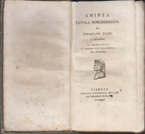 Buch: Aminta, Tasso, Torquato, 1824, Presso Giuseppe Molini, noch guter Zustand