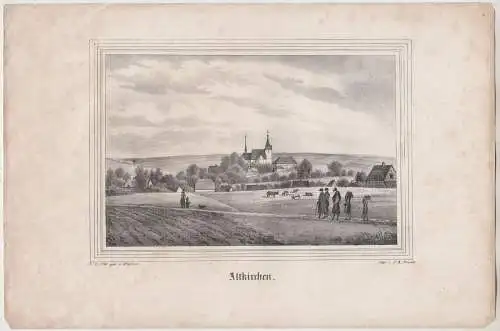 Altkirchen. Original-Lithographie, Johann F. W. Wegener, um 1843, F. A. Renner