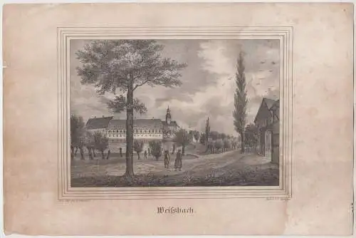 Weissbach. Original-Lithographie, Johann F. W. Wegener, um 1843, F. A. Renner