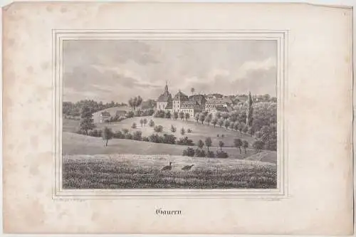 Gauern. Original-Lithographie, Johann F. W. Wegener, um 1843, I. H. Ketzschau