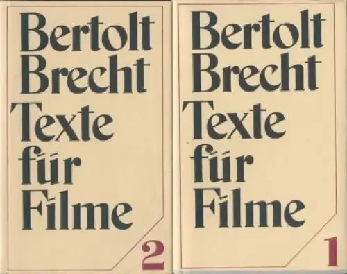 Buch: Texte für Filme, Brecht, Bertolt. 2 Bände, 1971, Aufbau Verlag