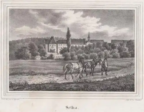 Selka. Original-Lithographie, Johann F. W. Wegener, um 1843, F. A. Renner