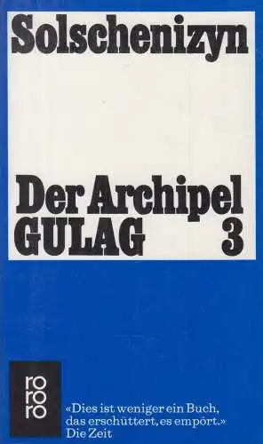 Buch: Der Archipel GULAG 3, Solschenizyn, Alexander. Rororo, 1995