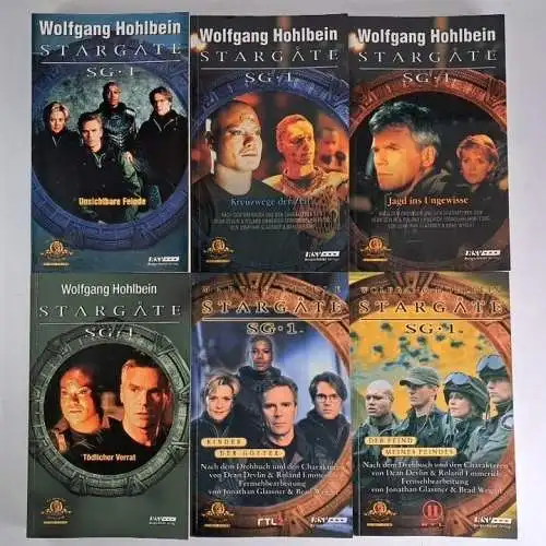 6 Bücher Stargate, Wolfgang Hohlbein, Burgschmiet Verlag, gebraucht, sehr gut