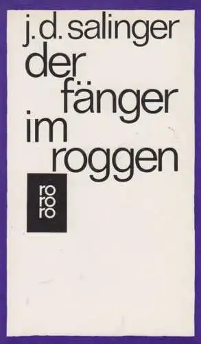 Buch: Der Fänger im Roggen, Salinger, J. D., Rororo, 1989, Rowohlt Verlag