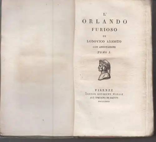 Buch: L'Orlando Furioso, Ariost, Orlando, 2 Bände, 1823, Presso Giuseppe Molini