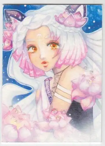 Sammelkarte: Pink Lotus, Art Collection Card, Araveena, Jennifer N., Manga Anime