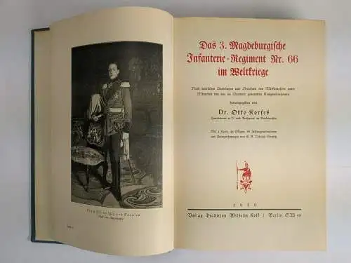 Buch: Das 3. Magdeburgische Infanterie-Regiment Nr. 66 im Weltkriege, O. Korfes