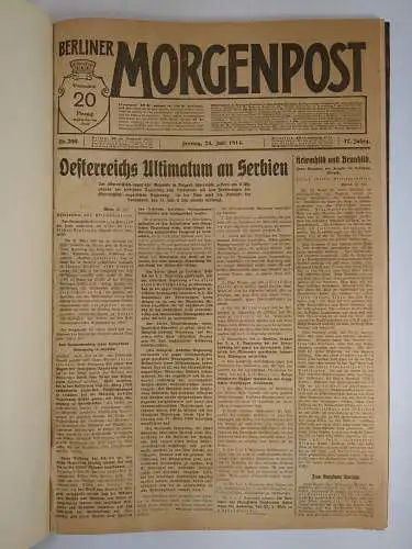 Berliner Morgenpost 17. Jahrgang 1914 (Juli/August), Nr. 200-238, mit Beilagen