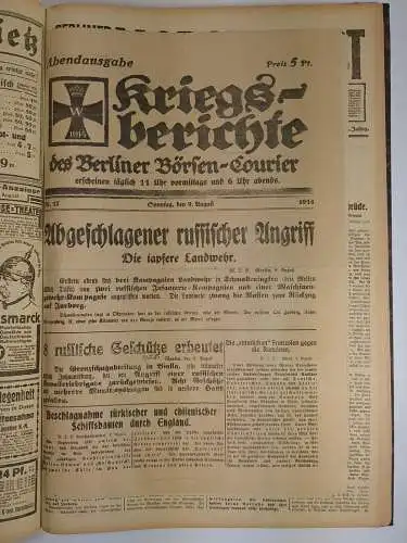 Berliner Morgenpost 17. Jahrgang 1914 (Juli/August), Nr. 200-238, mit Beilagen