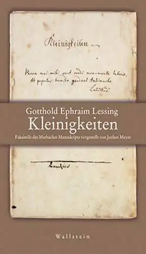 Buch: Kleinigkeiten, Lessing, Gotthold Ephraim, 2000, Wallstein, Faksimil 345799