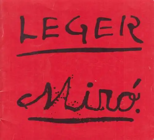 Heft: Fernand Leger, Joan Miro, Scheffler, Gisela, 1989, Buchheim Verlag