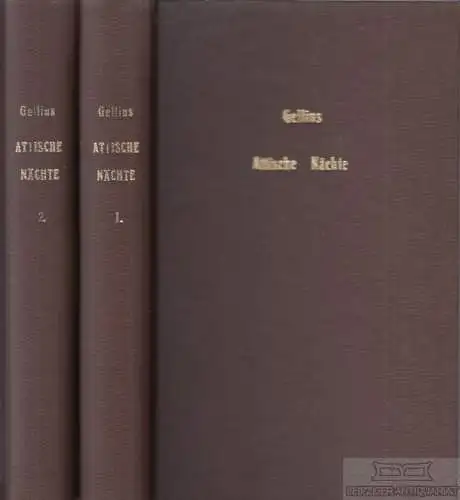 Buch: Attische Nächte, Gellius, Aulus. 2 Bände, 1875, gebraucht, mittelmäßig