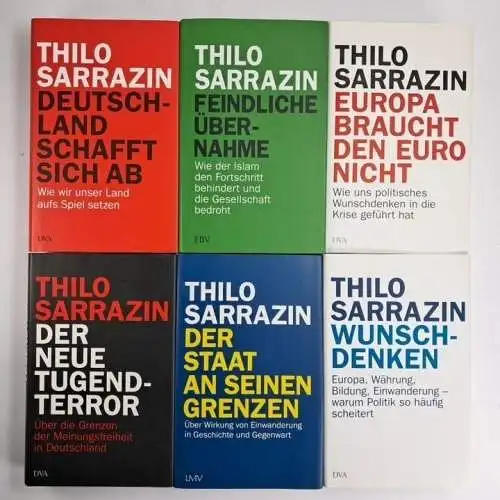 6 Bücher Thilo Sarrazin: Wunschdenken, Feindliche Übernahme, Deutschland ...