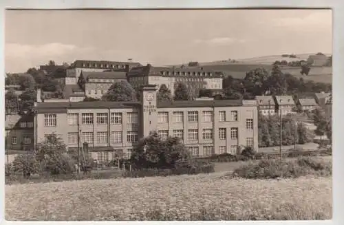 AK Stollberg (Erzgeb.). Blick zum Kreiskrankenhaus, VEB Strumpfwerk 3 Tannen