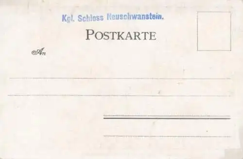 AK Gruss von Neuschwanstein. Kgl. Schloss Neuschwanstein:... Postkarte. Ca. 1913