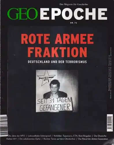 GEO Epoche Nr. 72/2015: Rote Armee Fraktion, Deutschland und der Terrorismus