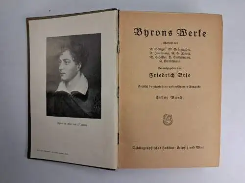 Buch: Byrons Werke 1-4, Lord Byron, Bibliographisches Institut, 4 Bände