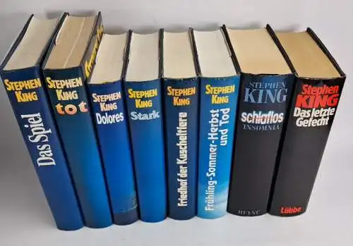 8 Bücher Stephen King: Dolores; Stark; tot; Das Spiel; Schlaflos; Friedhof ...