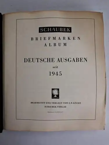 Schaubek Briefmarken Album Deutsche Ausgaben seit 1945, mit Schutzumschlag