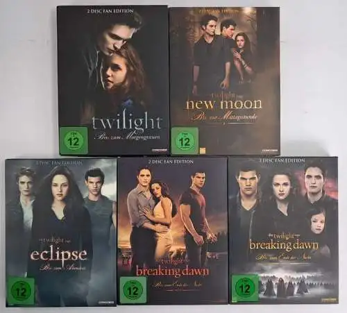 DVD: Twilight 1-5, New Moon, Eclipse, Breaking Dawn, Kristen Stewart, Vam 346052