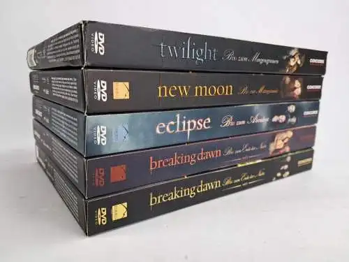 DVD: Twilight 1-5, New Moon, Eclipse, Breaking Dawn, Kristen Stewart, Vam 346052